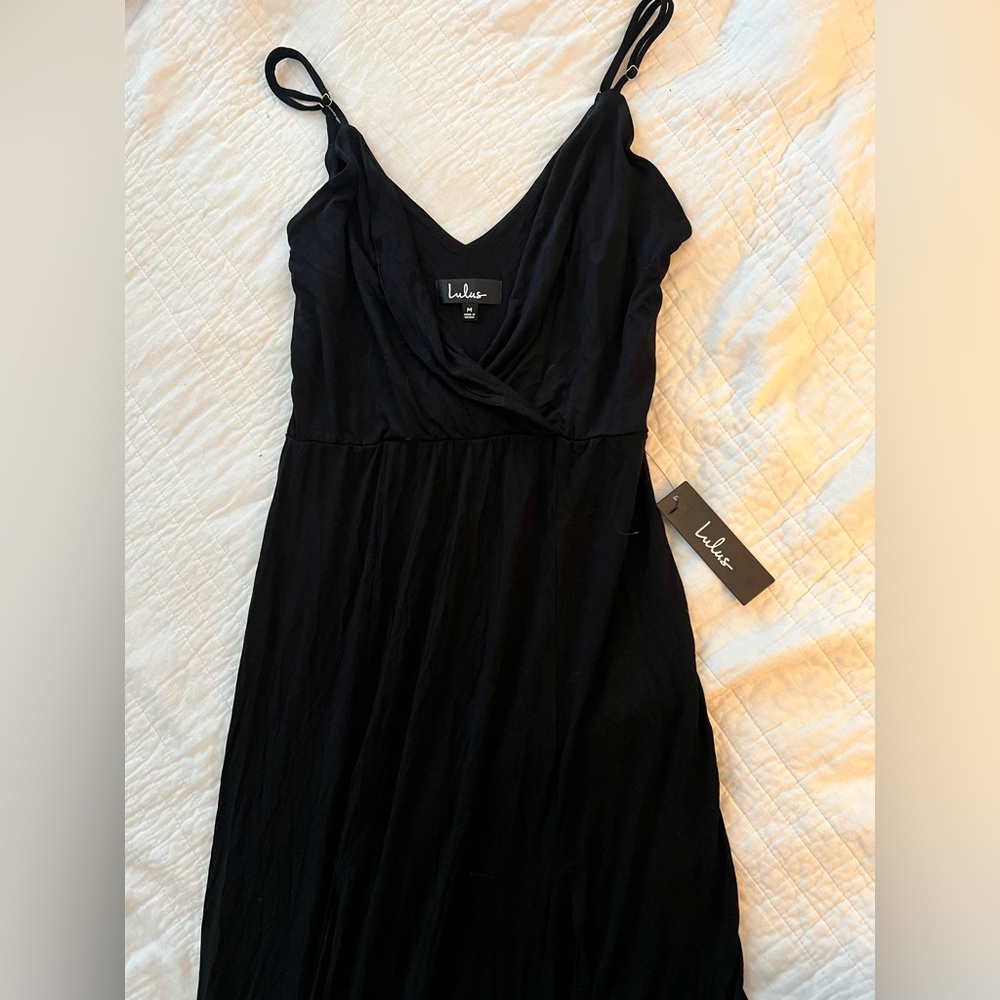 Lulus Time to Tango Black Midi Dress